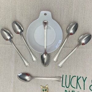 DJ by Oneida Lido pattern Set of 6 Teaspoons NWOT SS